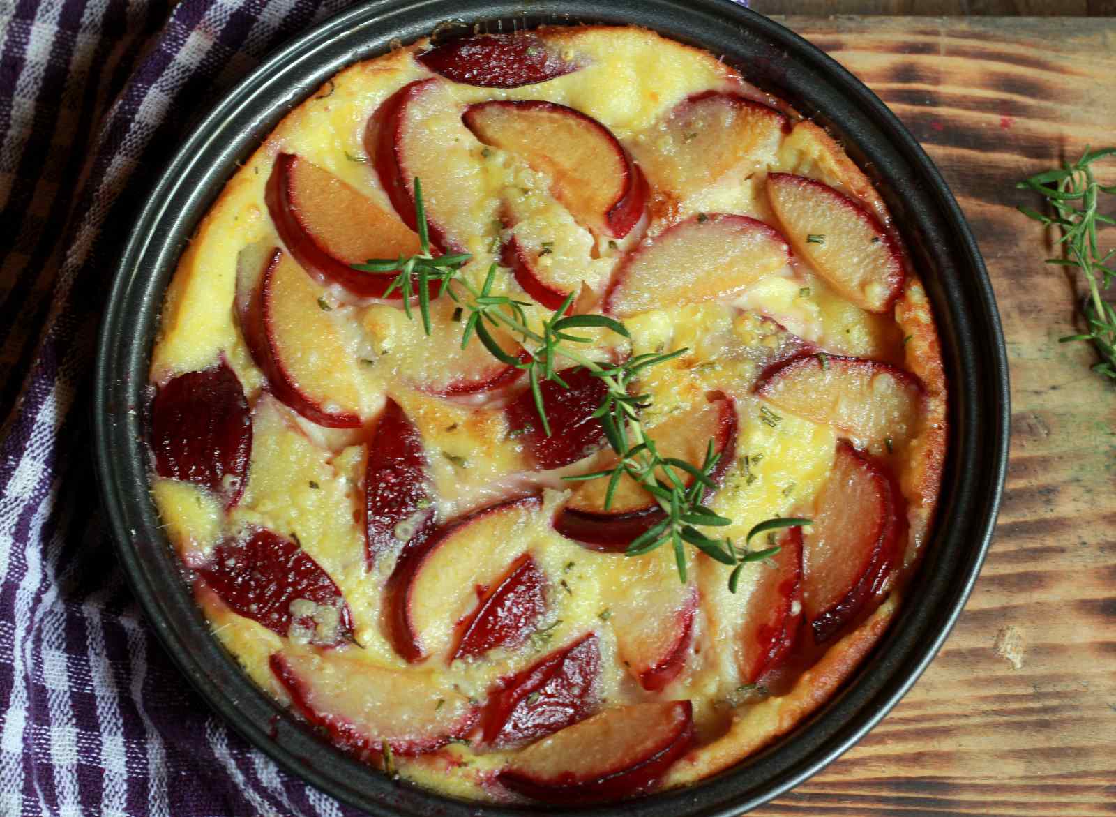Plum Clafoutis Recipe - French Style Batter Pudding