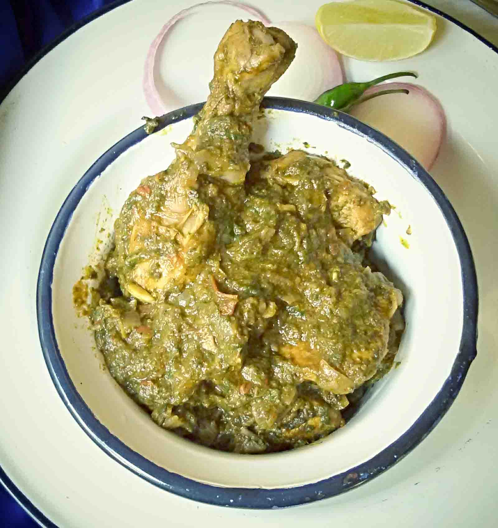 Murgh Palak Recipe - Chicken In A Palak Gravy