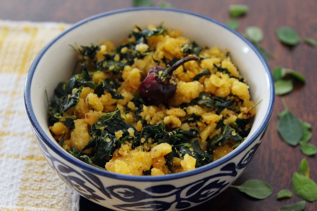 Murungai Keerai Paruppu Usili Recipe - Drumstick Leaves & Toor Dal