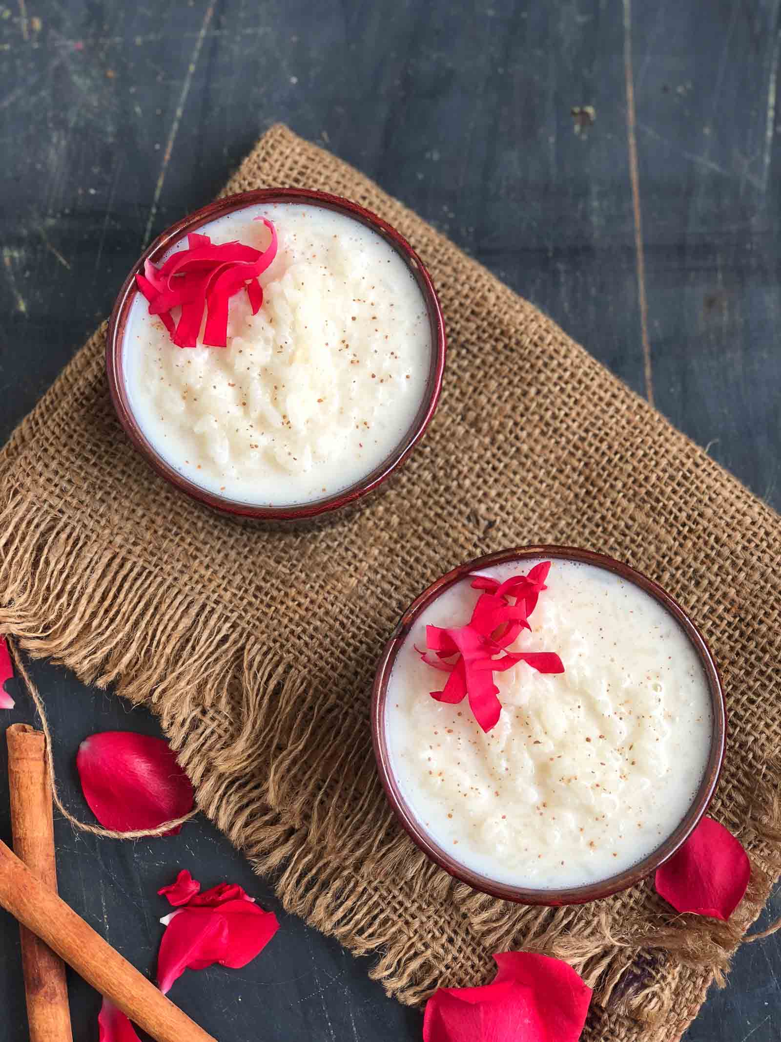 Sutlac Recipe - Rose Infused Turkish Rice Pudding 