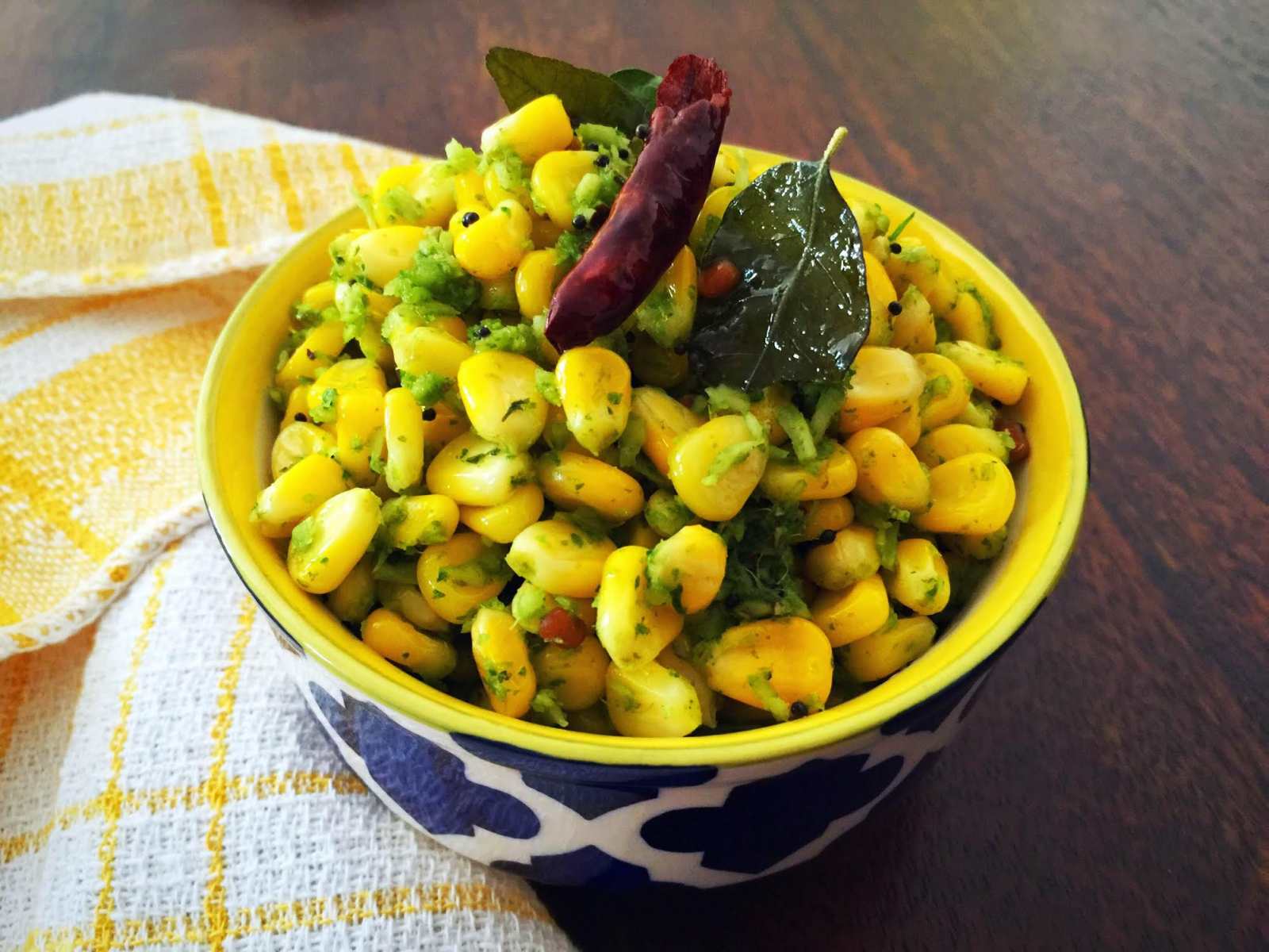 Sweet Corn Poriyal Recipe 