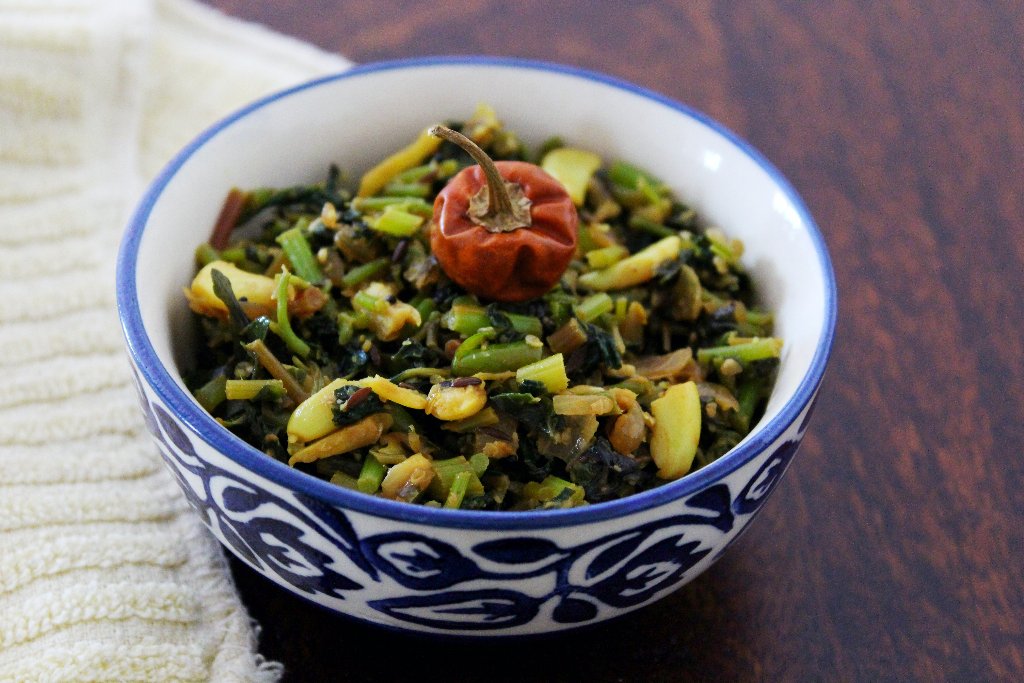 Thotakura Vepudu Recipe - Andhra Style Amaranth Greens Stir Fry