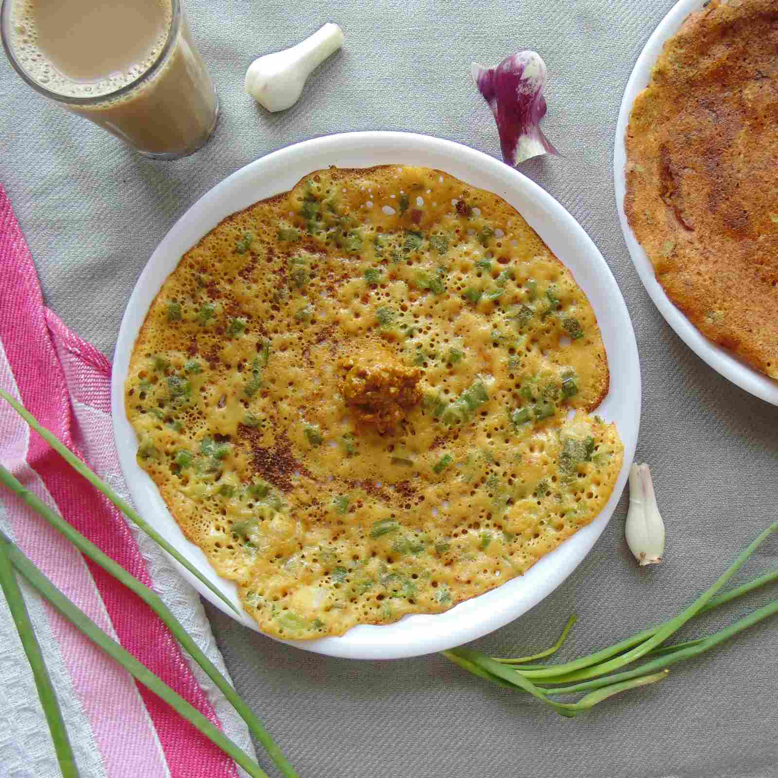 Spring Onion Dosa Recipe