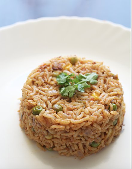 Dhaba Style Tawa Pulao Recipe - Masala Brown Rice Tawa Pulao