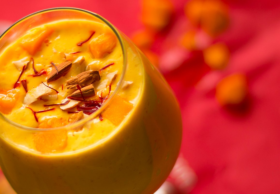 Kesar Mango Lassi Recipe - Saffron Mango Lassi Recipe