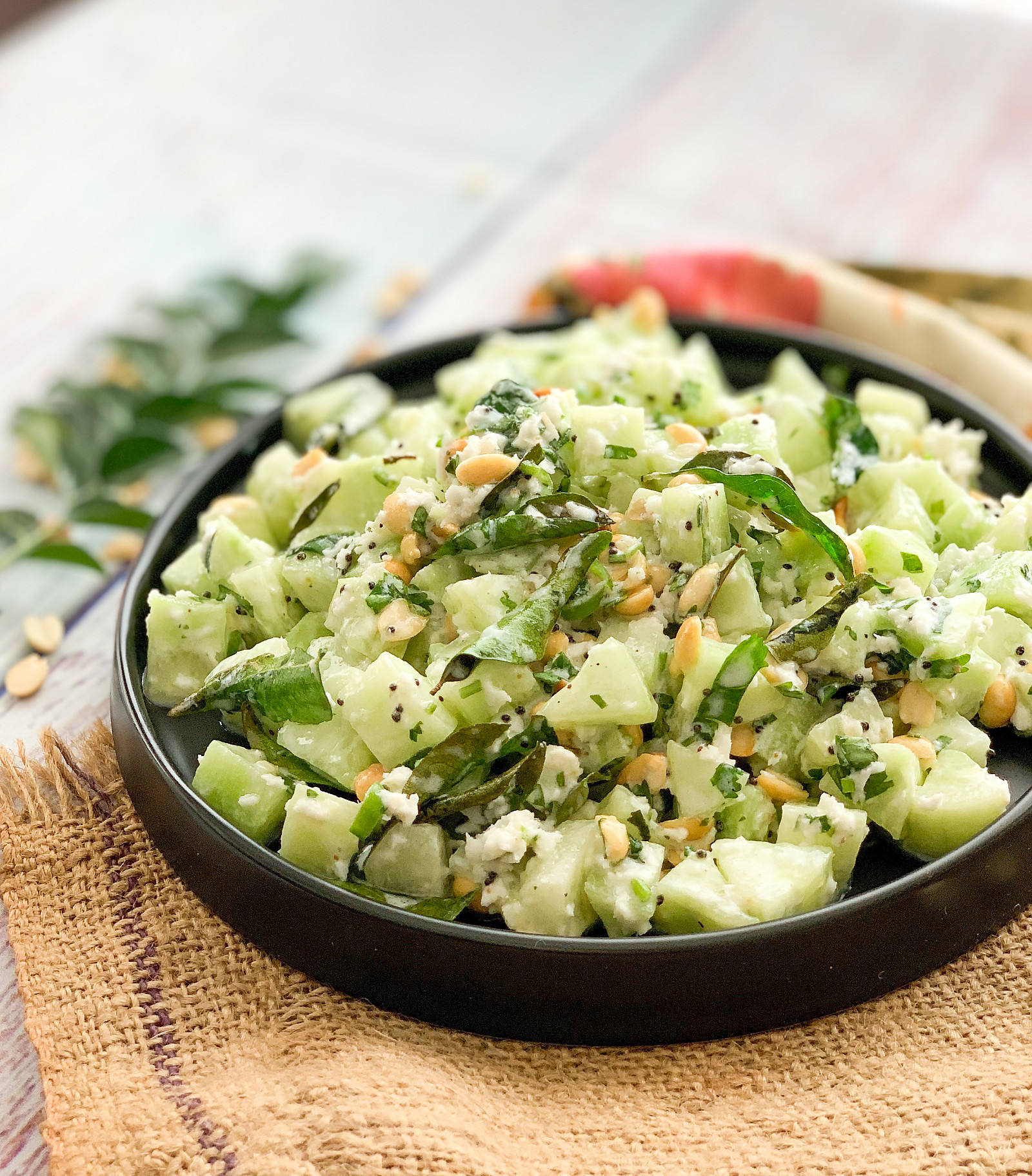 Khamang Kakdi Recipe - Maharashtrian Cucumber Salad