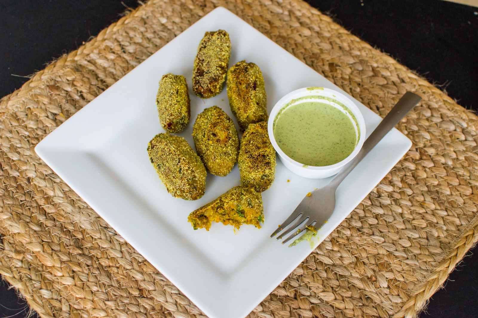 Pan fried avocado kofta