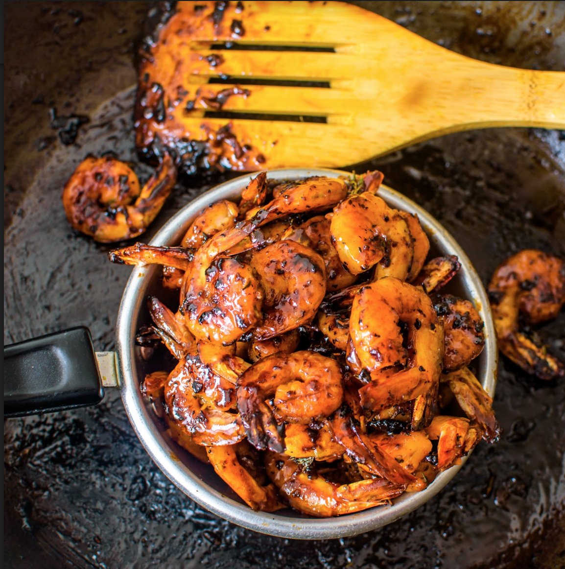 Savory Shrimps On Skillet Recipe