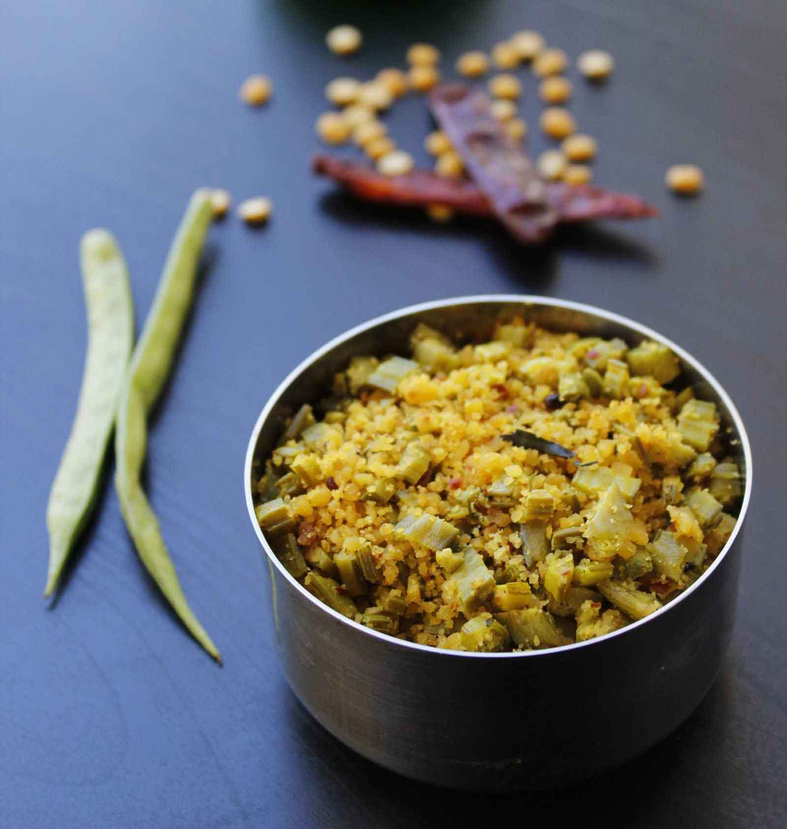 Kothavarangai Paruppu Usili Recipe - Gawar Phali Dal Sabzi