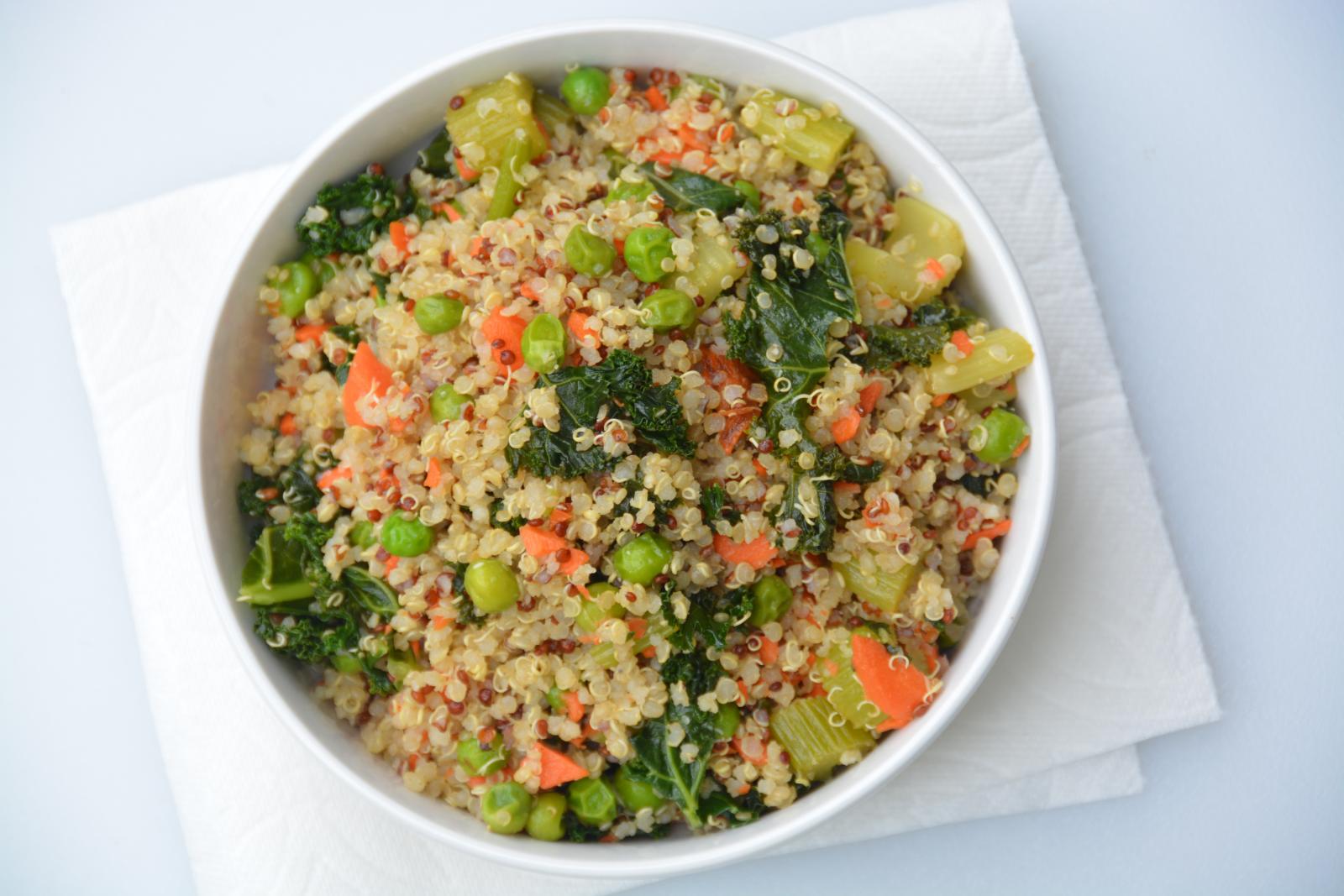 Kale And Vegetable Fried Quinoa Recipe