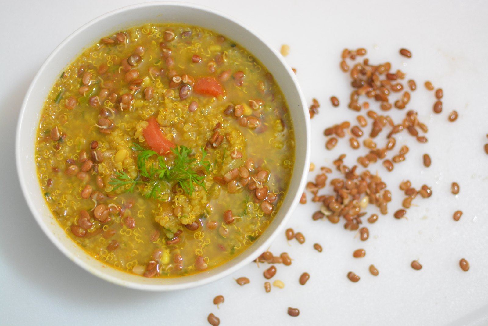 Vegetable Quinoa Sprout Soup Recipe