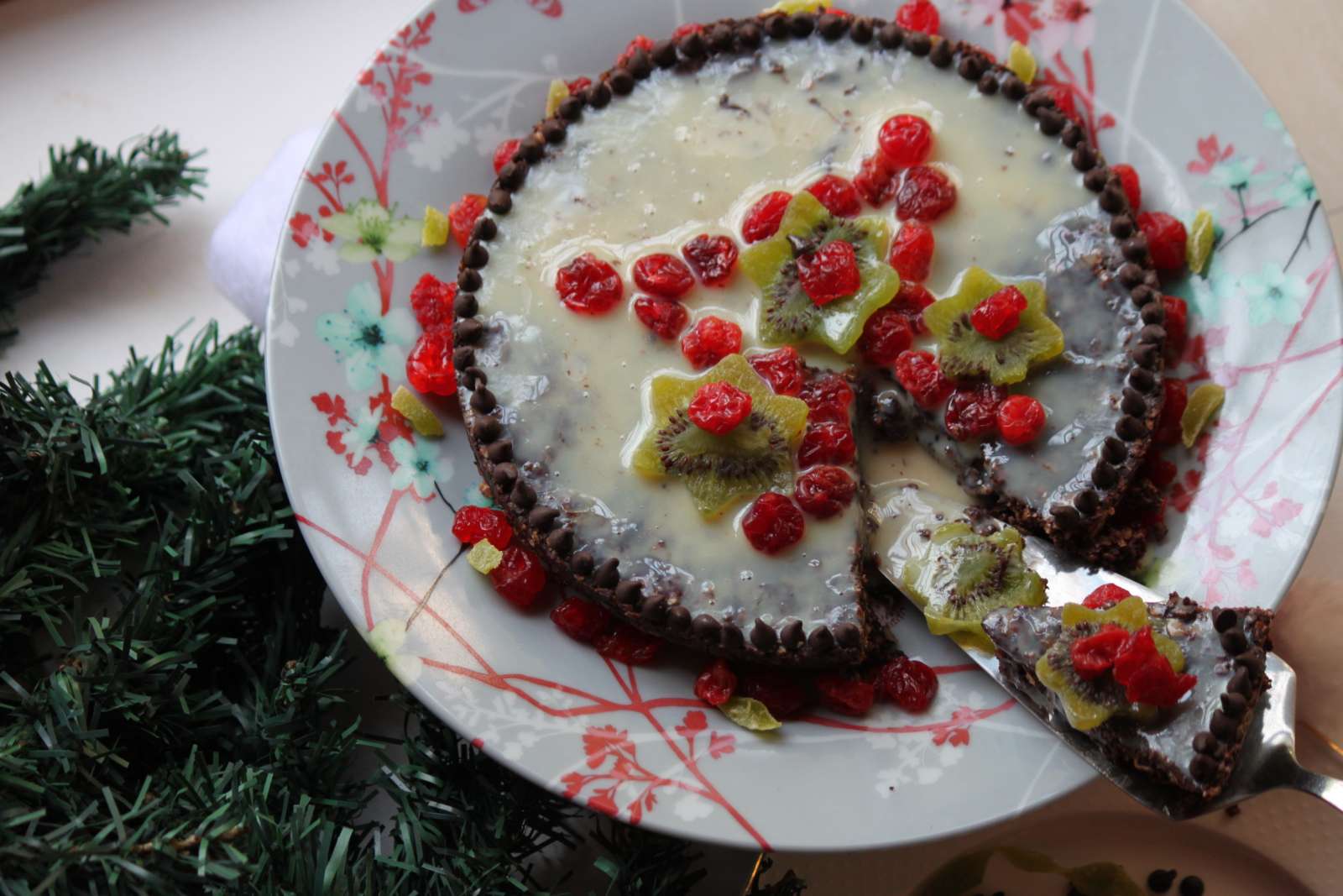 Chocolate And Oats Christmas Cookie Cake Recipe