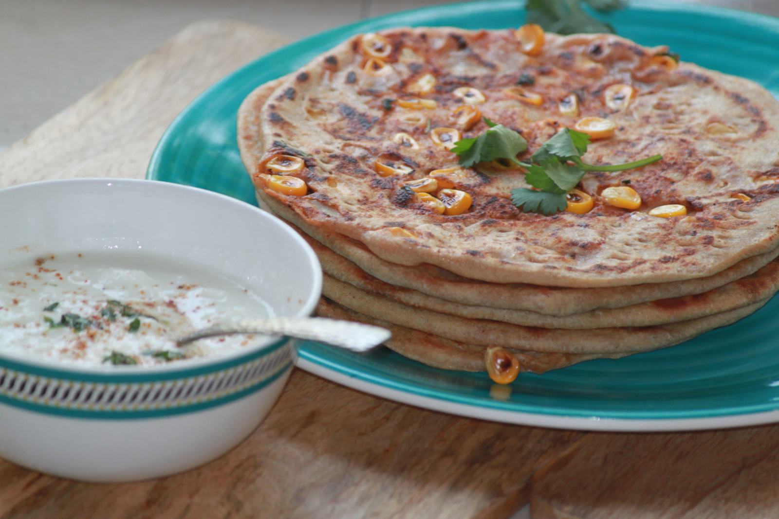 Corn Stuffed Paratha Recipe