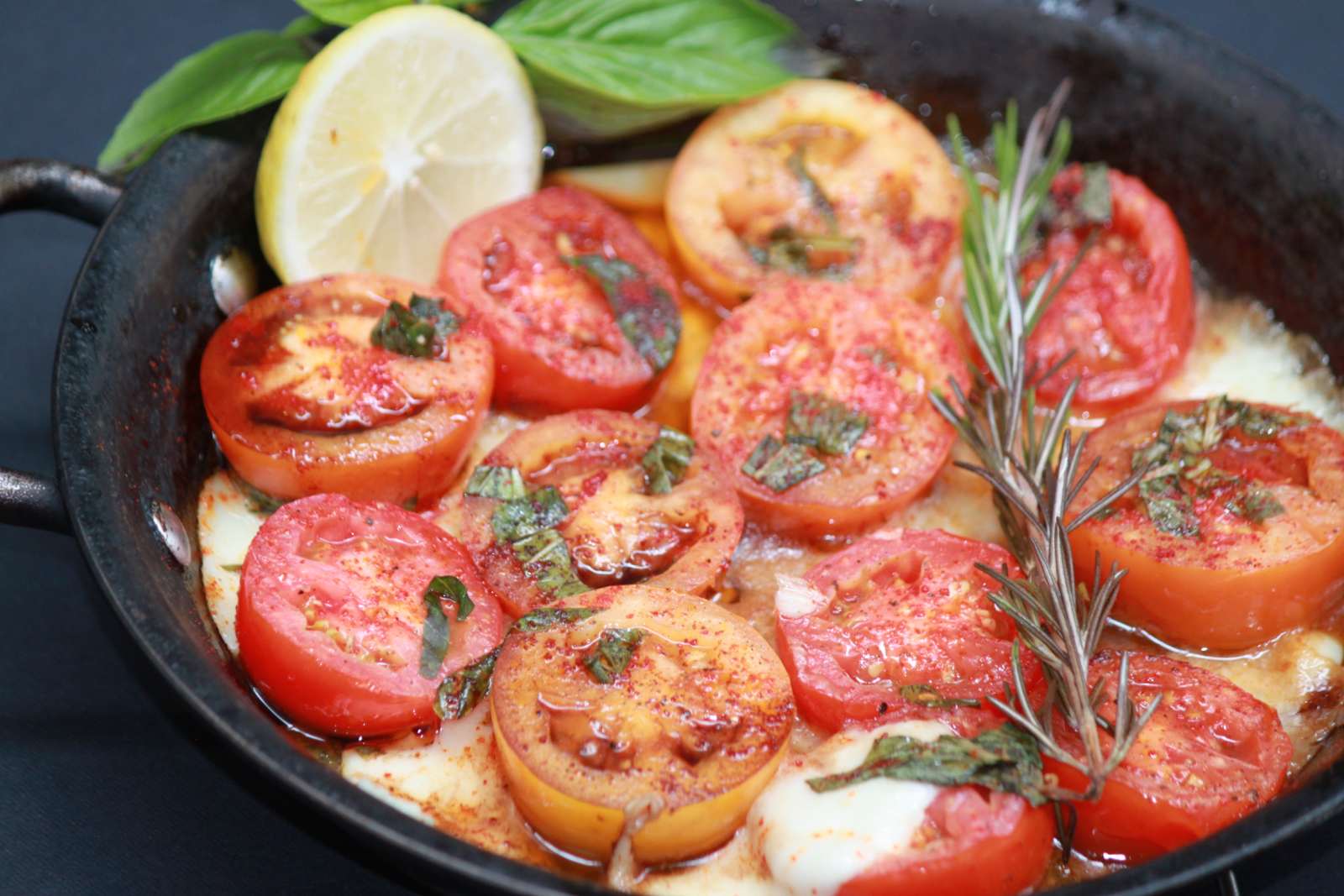 Roasted Tomato And Mozzarella Caprese Salad With Basil Balsamic Vinegar Recipe