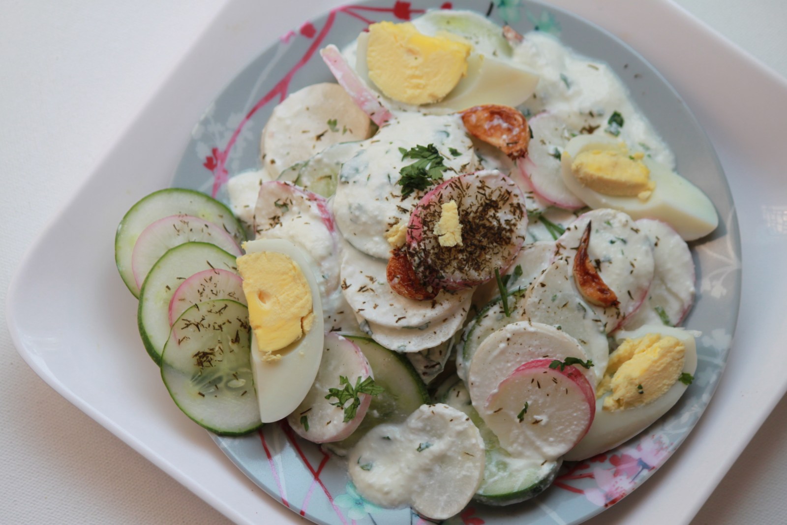 Russian Radish Cucumber Salad Recipe