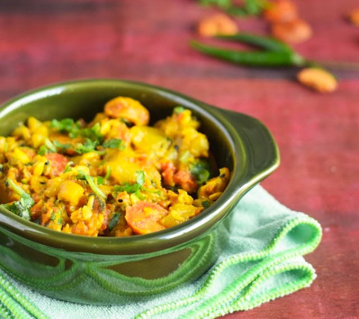 Lauki Wadi Tarkari Recipe - Bengali Style Moong Dal Dumplings & Bottle Gourd Sabzi