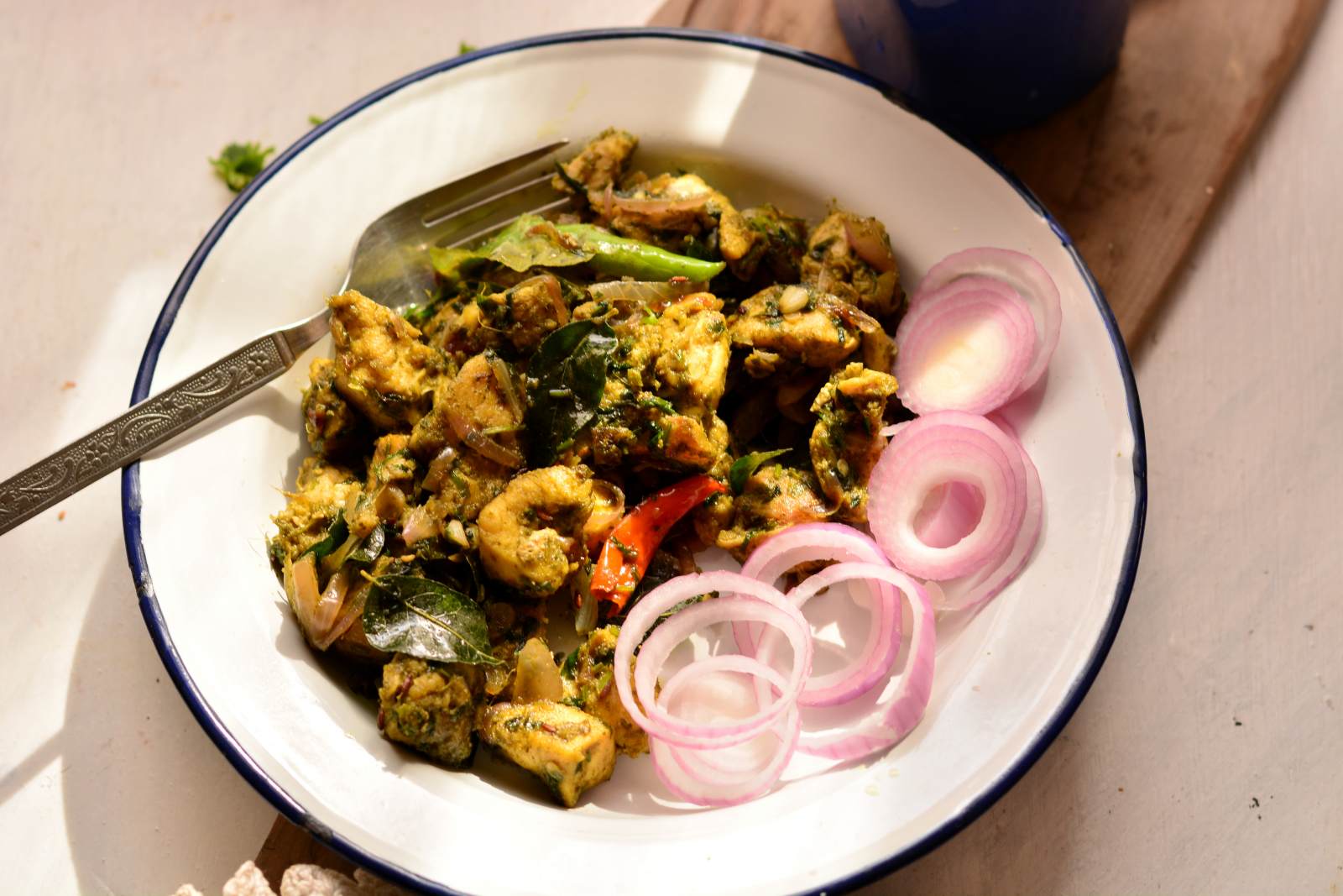 Andhra Style Green Chilli Chicken Recipe