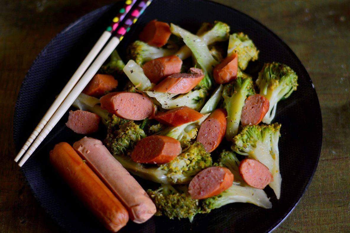 Chinese Style Sweet And Spicy Broccoli Stir Fry With Sausage Recipe