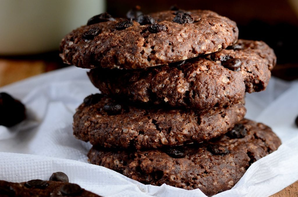 Eggless Double Chocolate Sugar Bite Cookies Recipe