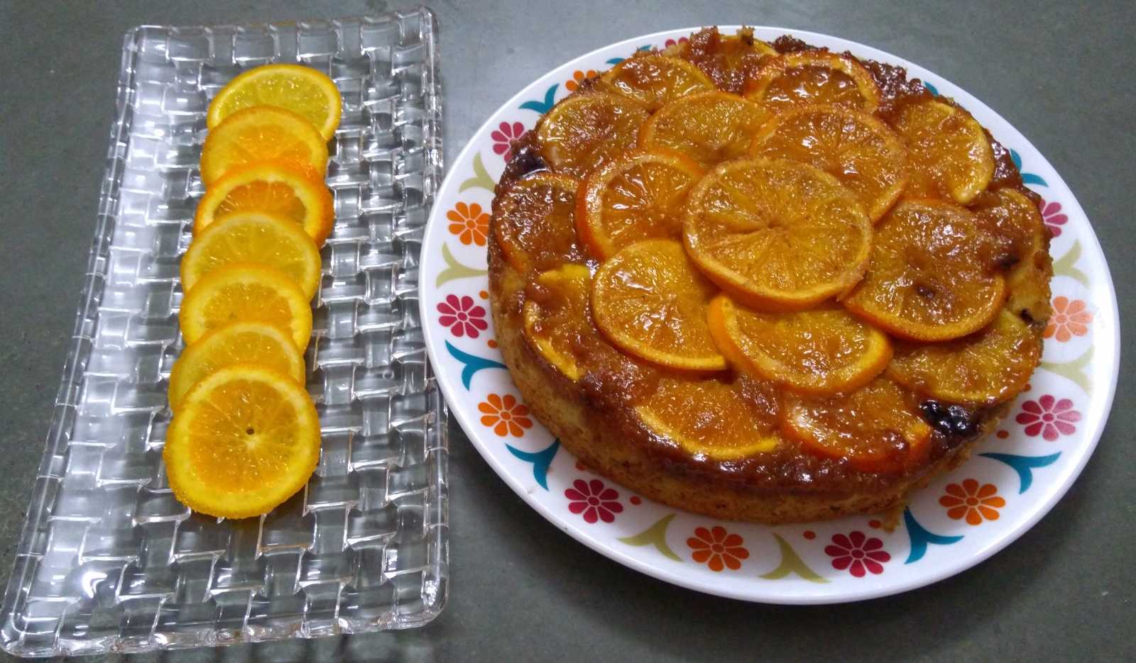 Upside Down Choco Orange Cake Recipe