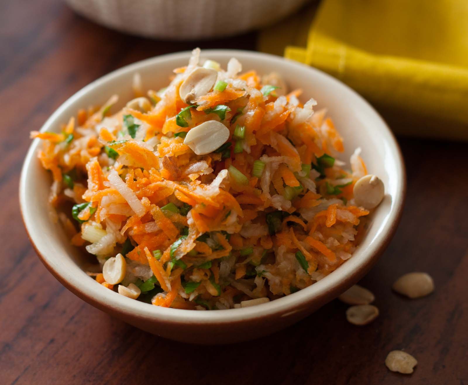 carrot radish and peanut salad 