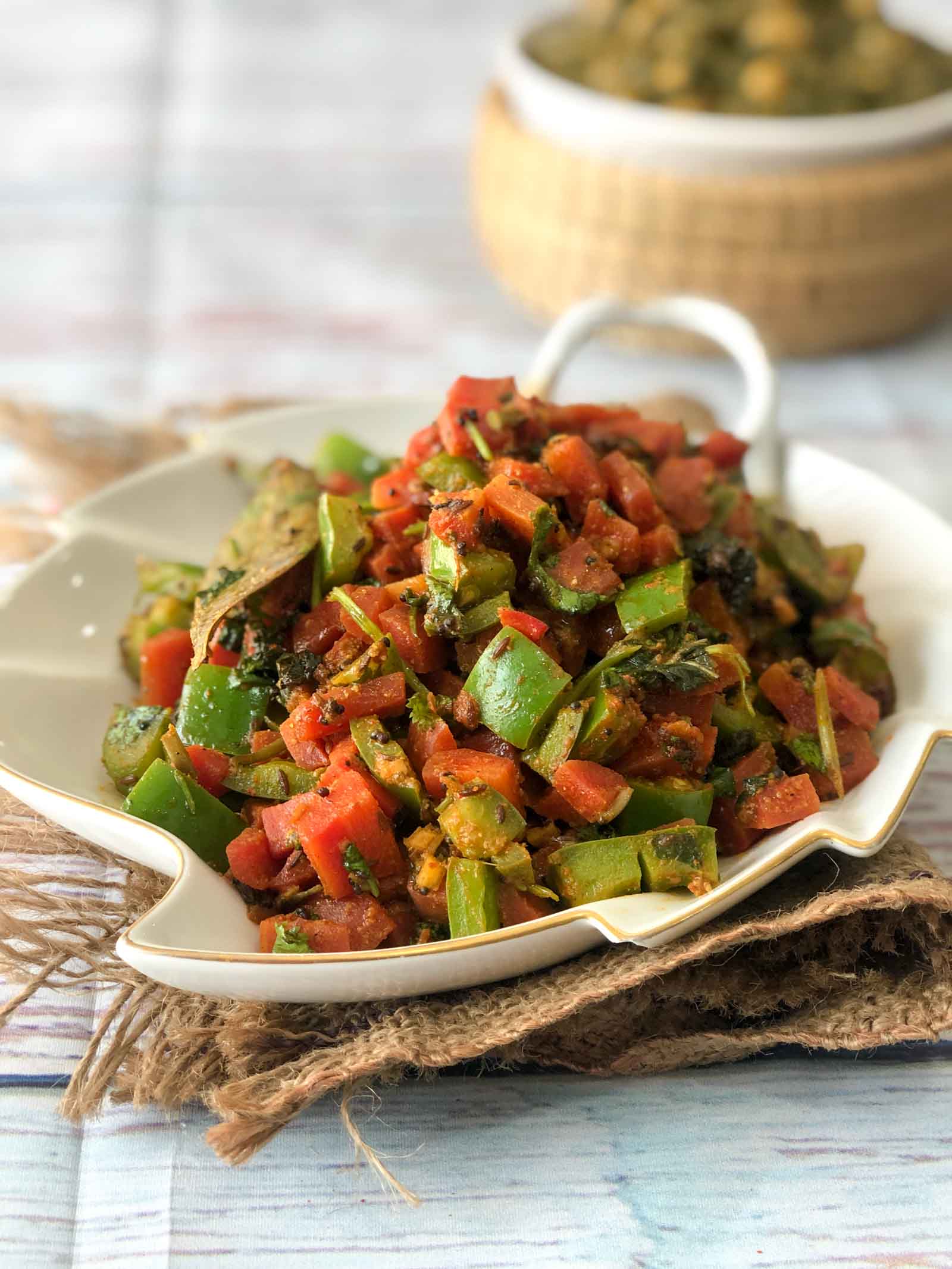 Carrot & Capsicum Sabzi Recipe - No Onion No Garlic by Archana's Kitchen 