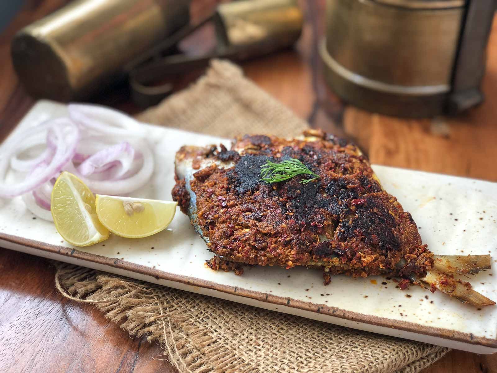 Konkani Style Pomfret Fry Recipe - South Indian Fish Fry Recipe