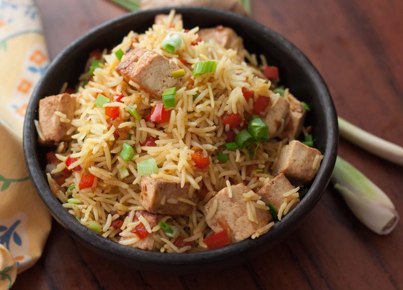 Lemongrass Flavored Tofu Fried Rice Recipe