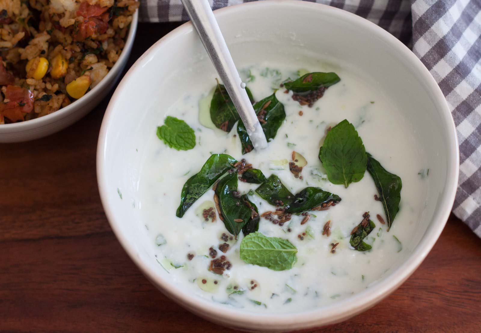 Pudina & Dhaniya Raita Recipe 