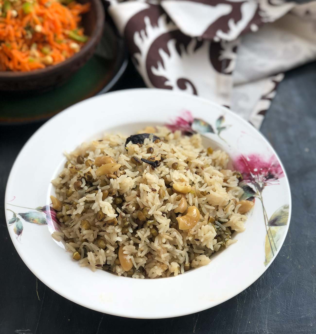 Shahjahani Khichdi Recipe - Spiced Green Moong Dal Khichdi