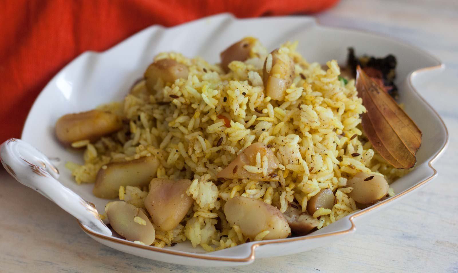 Singhara Pulao Recipe - Water Chestnut Mixed Rice