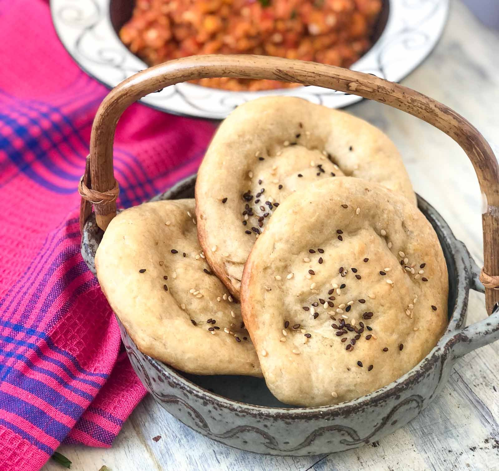 Turkish Pide Recipe - Crusty Bread with Sesame Seeds 