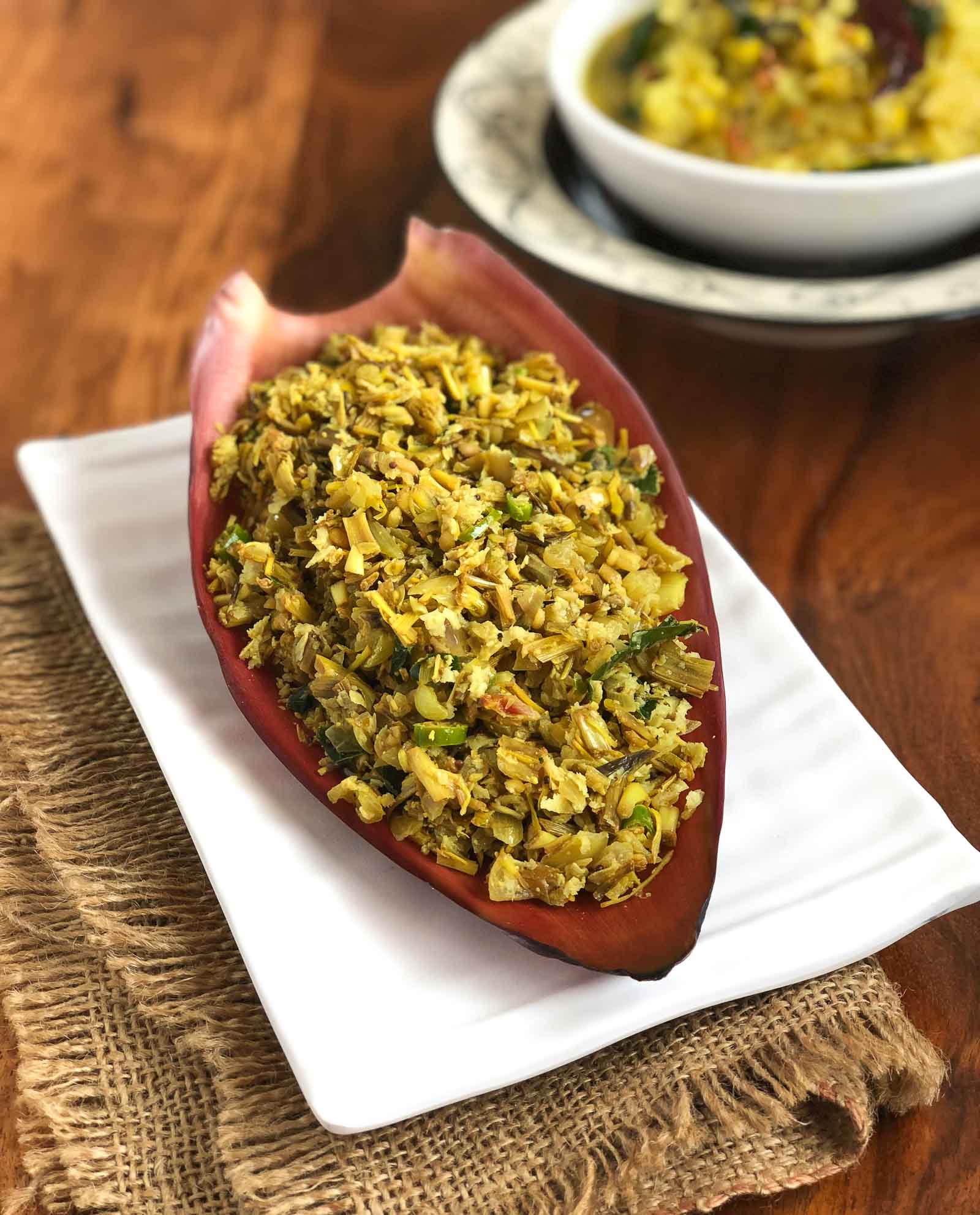 Vazhaipoo Podimas Recipe  - Banana Flower Poriyal/ Sabzi