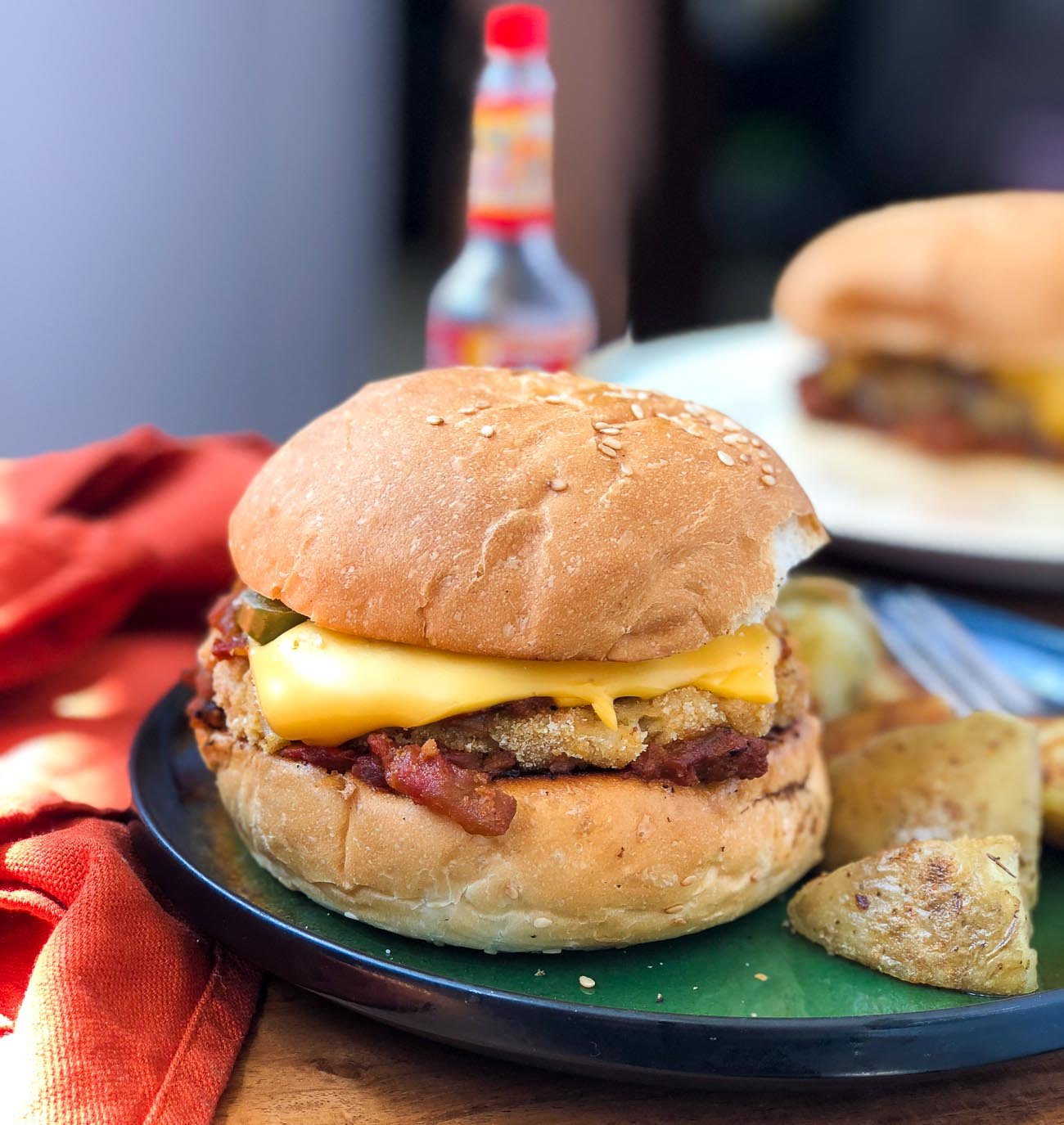 Veg Chili Cheese Burgers Recipe