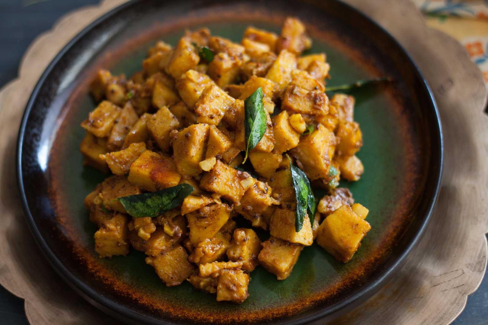 Andhra Style Kandagadda Vepudu Recipe - Yam Stir Fry Recipe