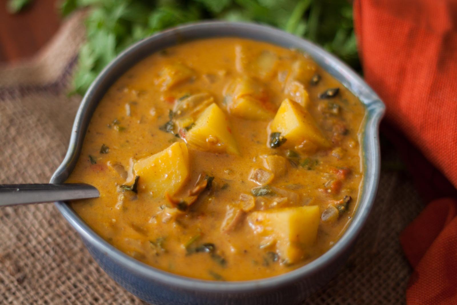Andhra Style Potato Korma Recipe 