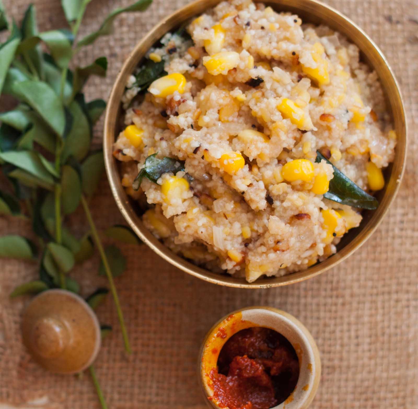 Andhra Style Uppu Pindi Recipe (Rice Rava and Moong Dal Pudding Recipe)