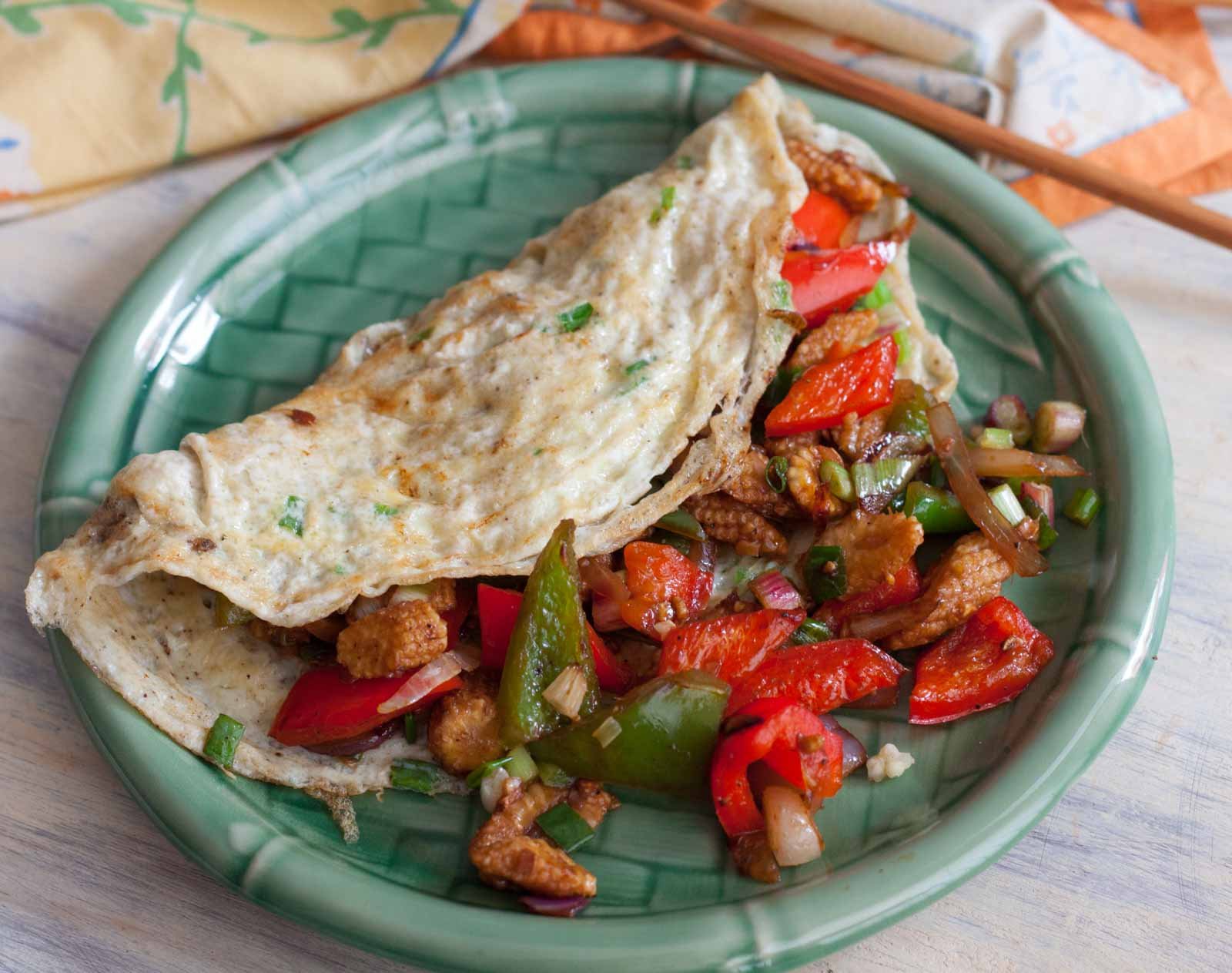 Asian Style Stuffed Omelette Recipe Asian Style Stuffed Omelette Recipe