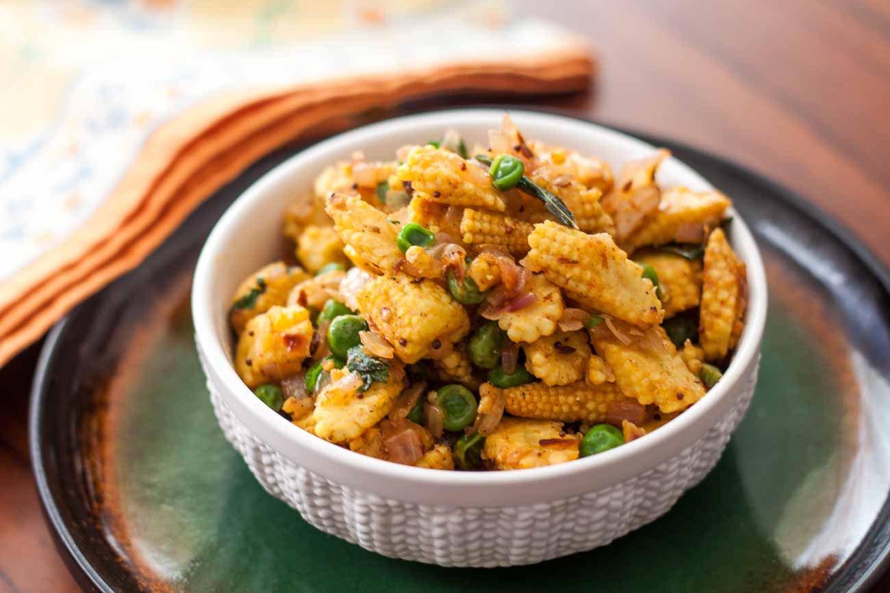 Baby Corn and Green Peas Sabzi Recipe