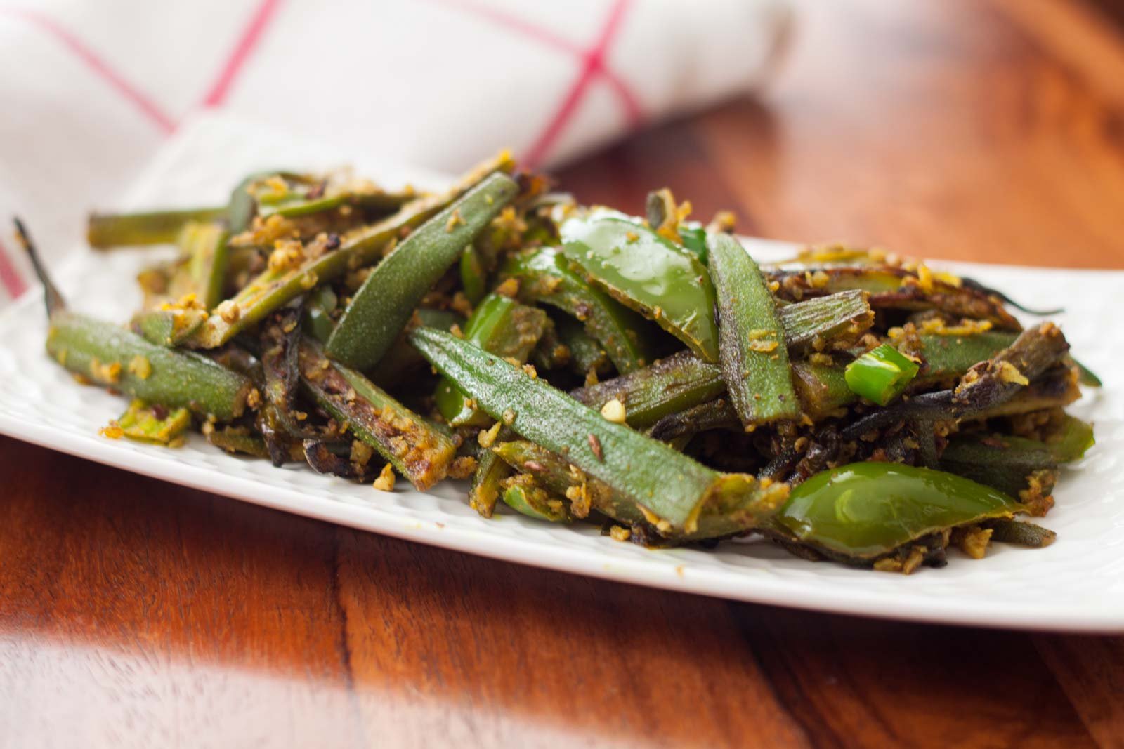 Bhindi & Capsicum Sabzi Recipe Bhindi & Capsicum Sabzi Recipe