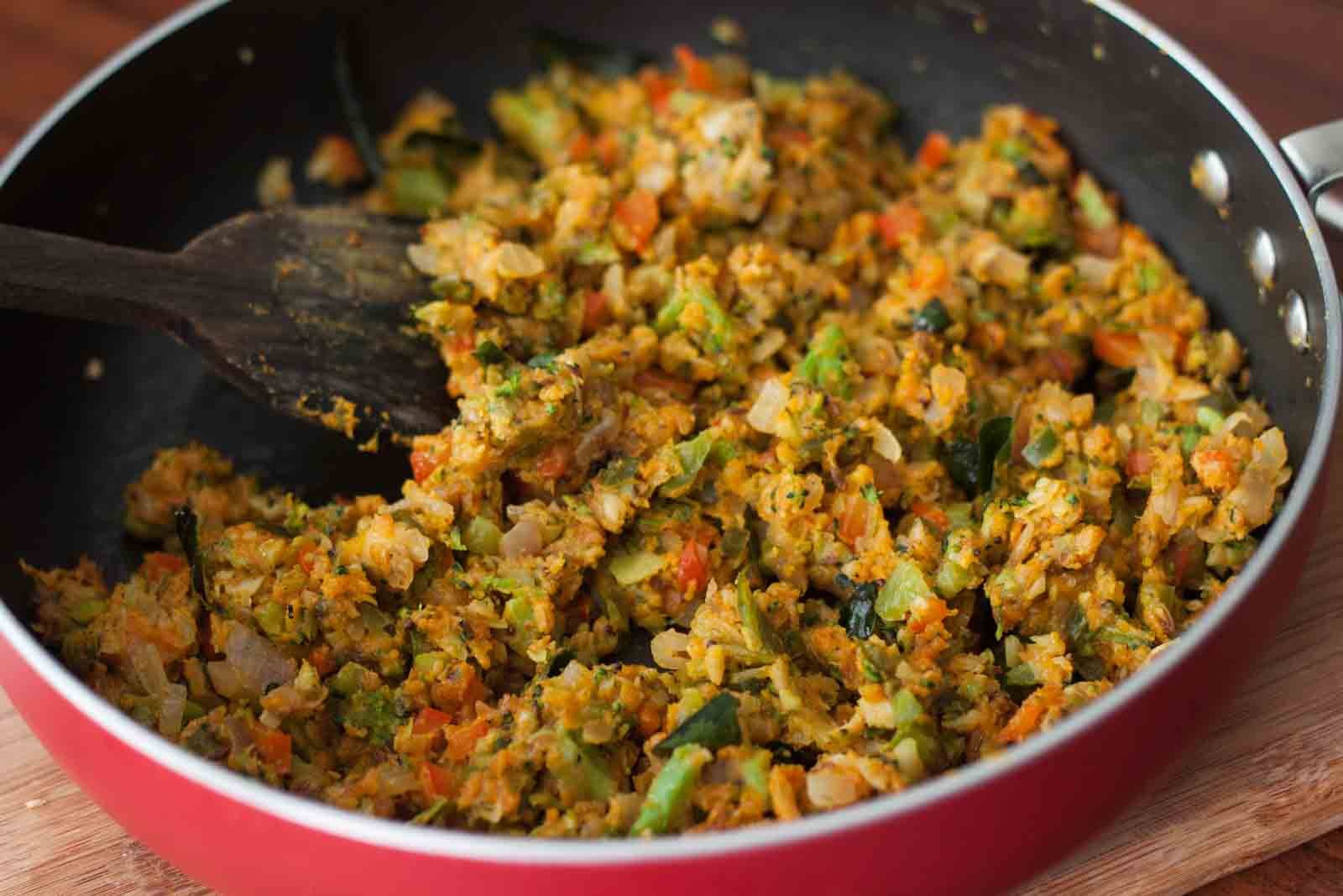 Broccoli & Bell Pepper Zunka Recipe
