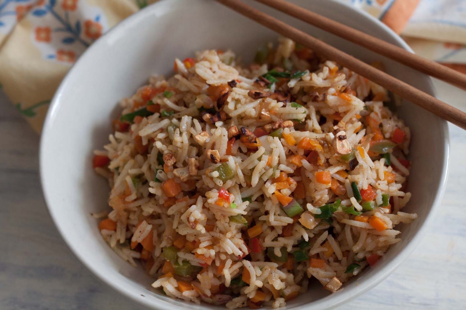 Burnt Garlic Veg Fried Rice Recipe