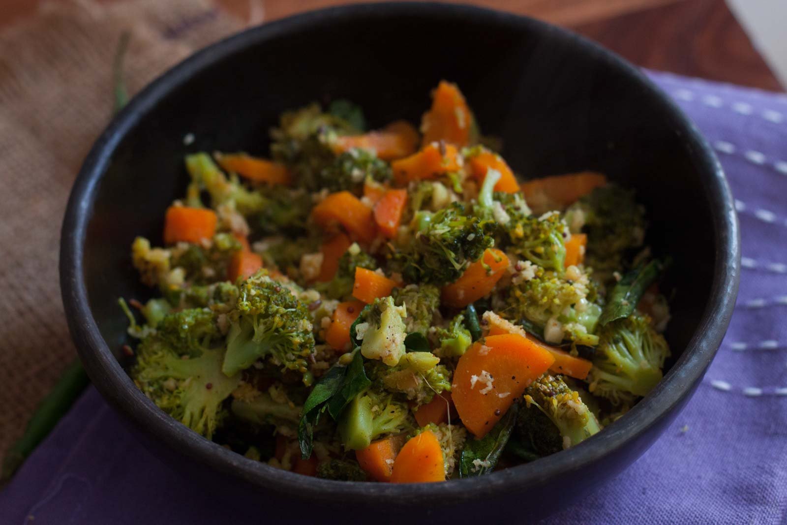 Carrot And Broccoli Poriyal Recipe