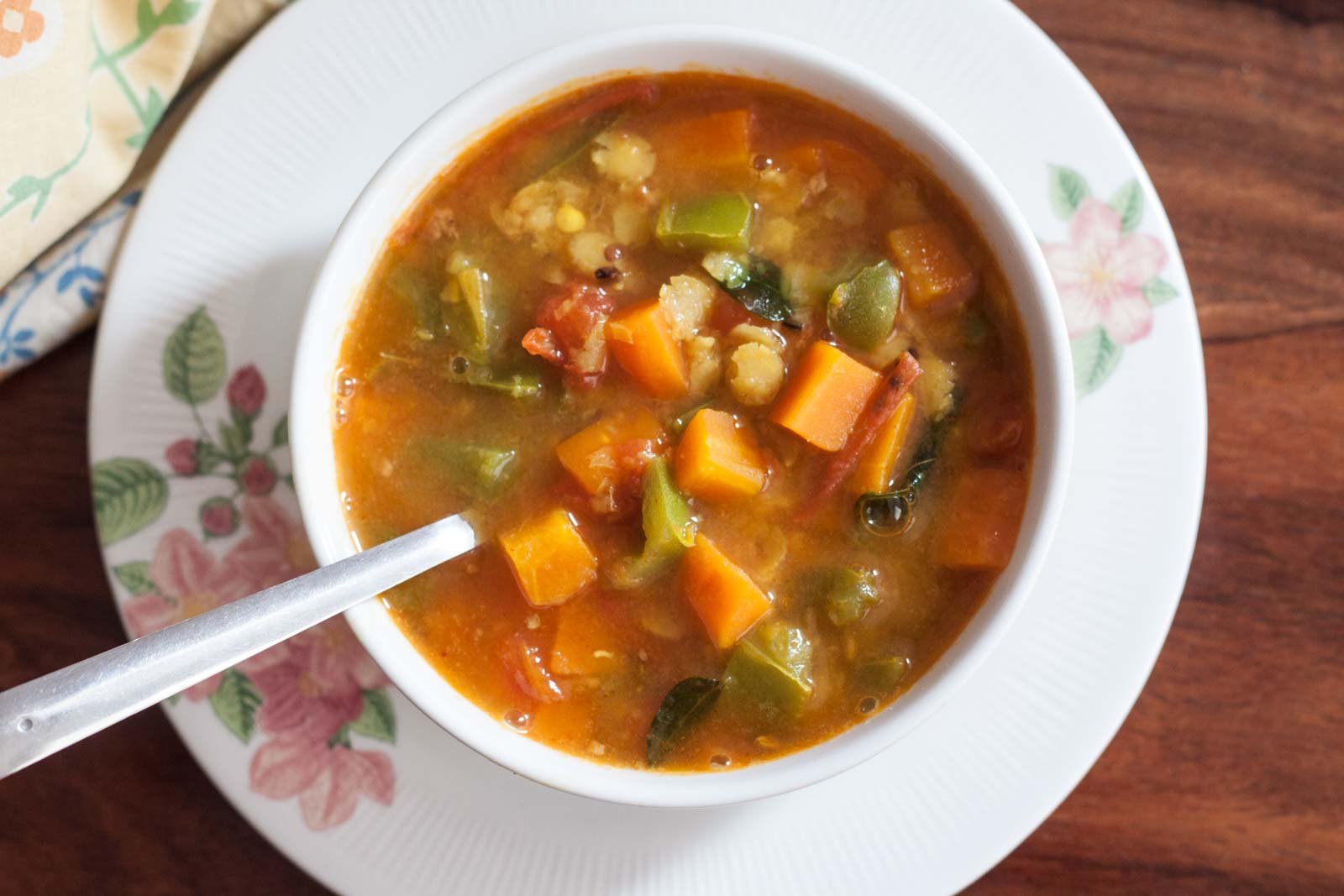 Carrot and Capsicum Dal 