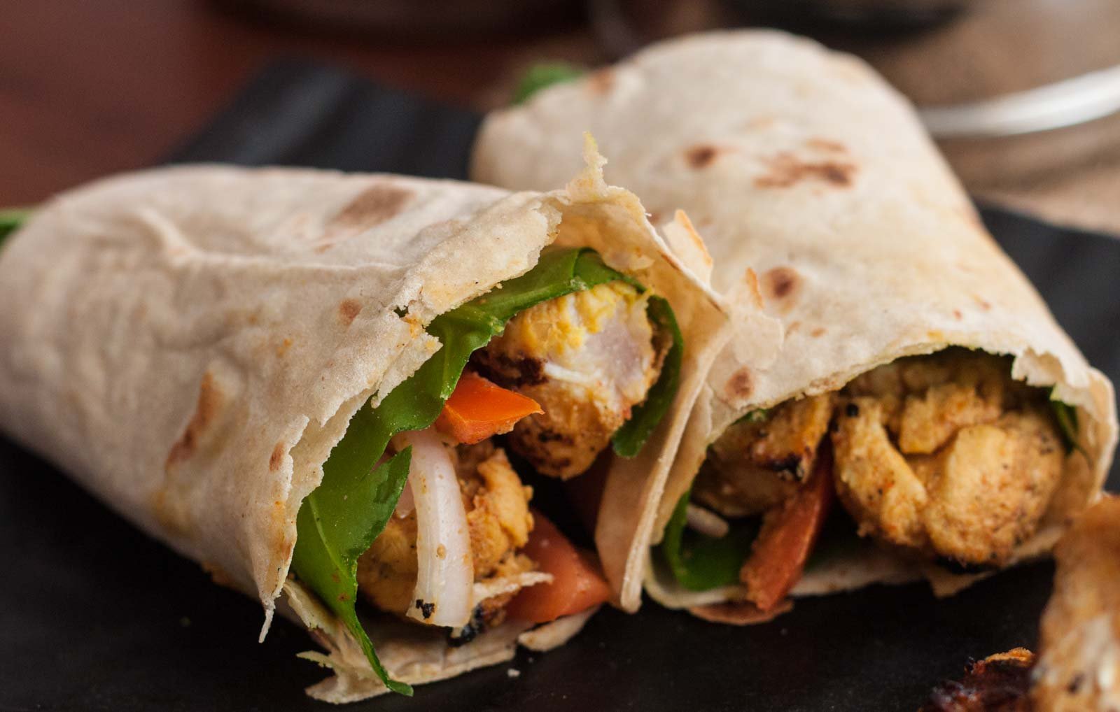 Achari Chicken Tikka Wrap Recipe