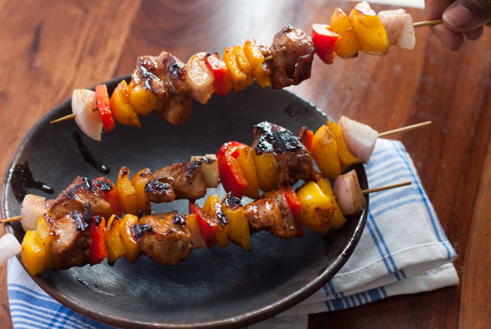 Chicken & Bell Pepper Skewers Recipe 