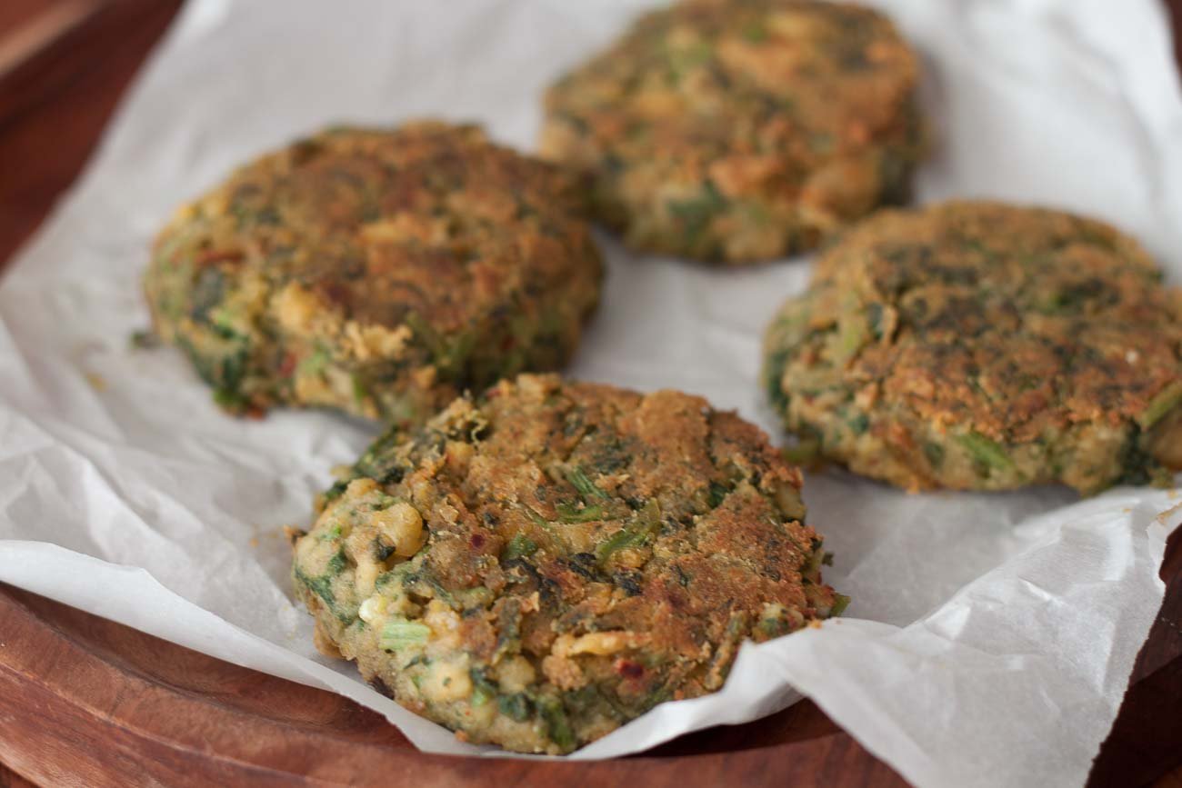 Chickpea and spinach fritters Recipe