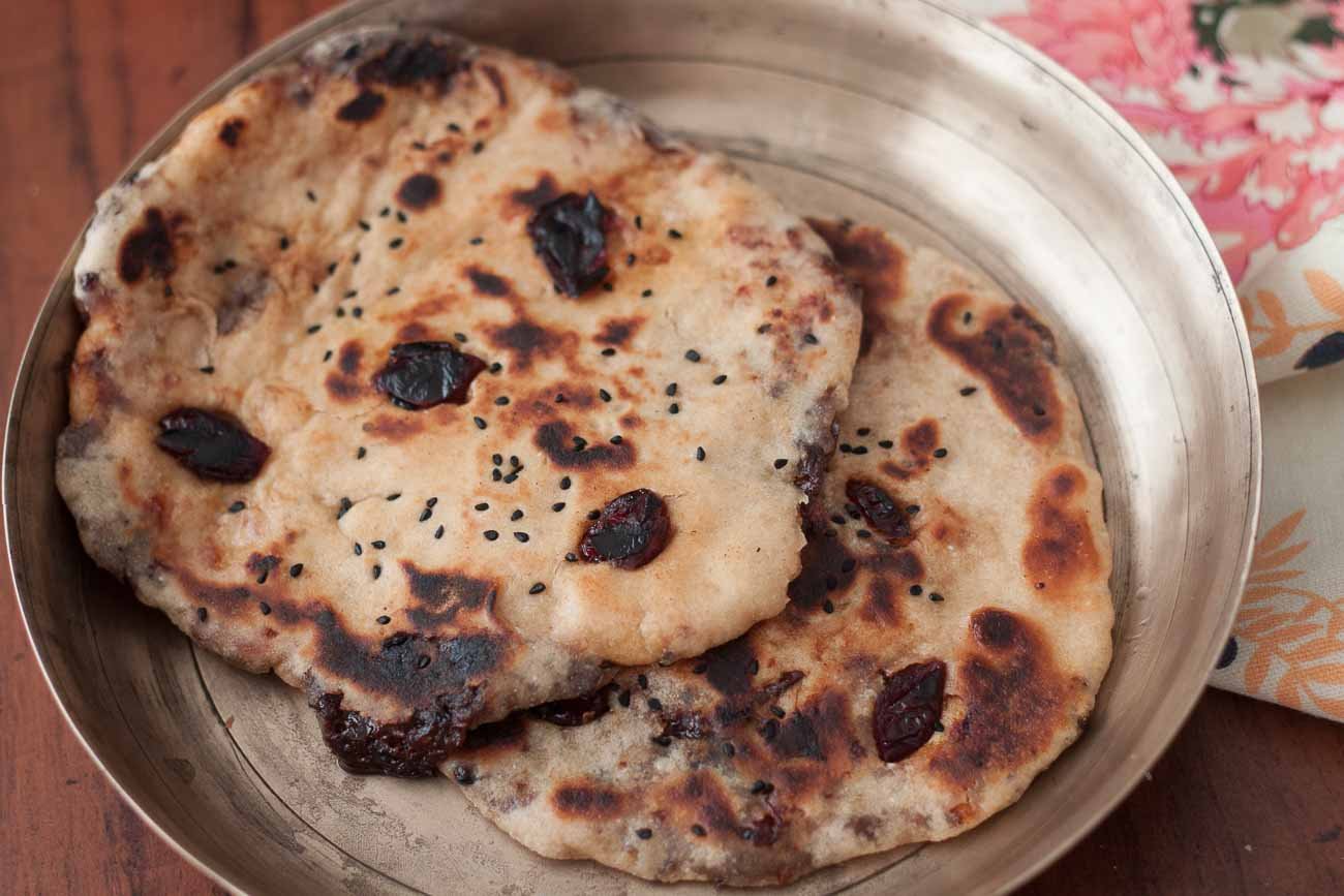 Cranberry Whole Wheat Naan Recipe