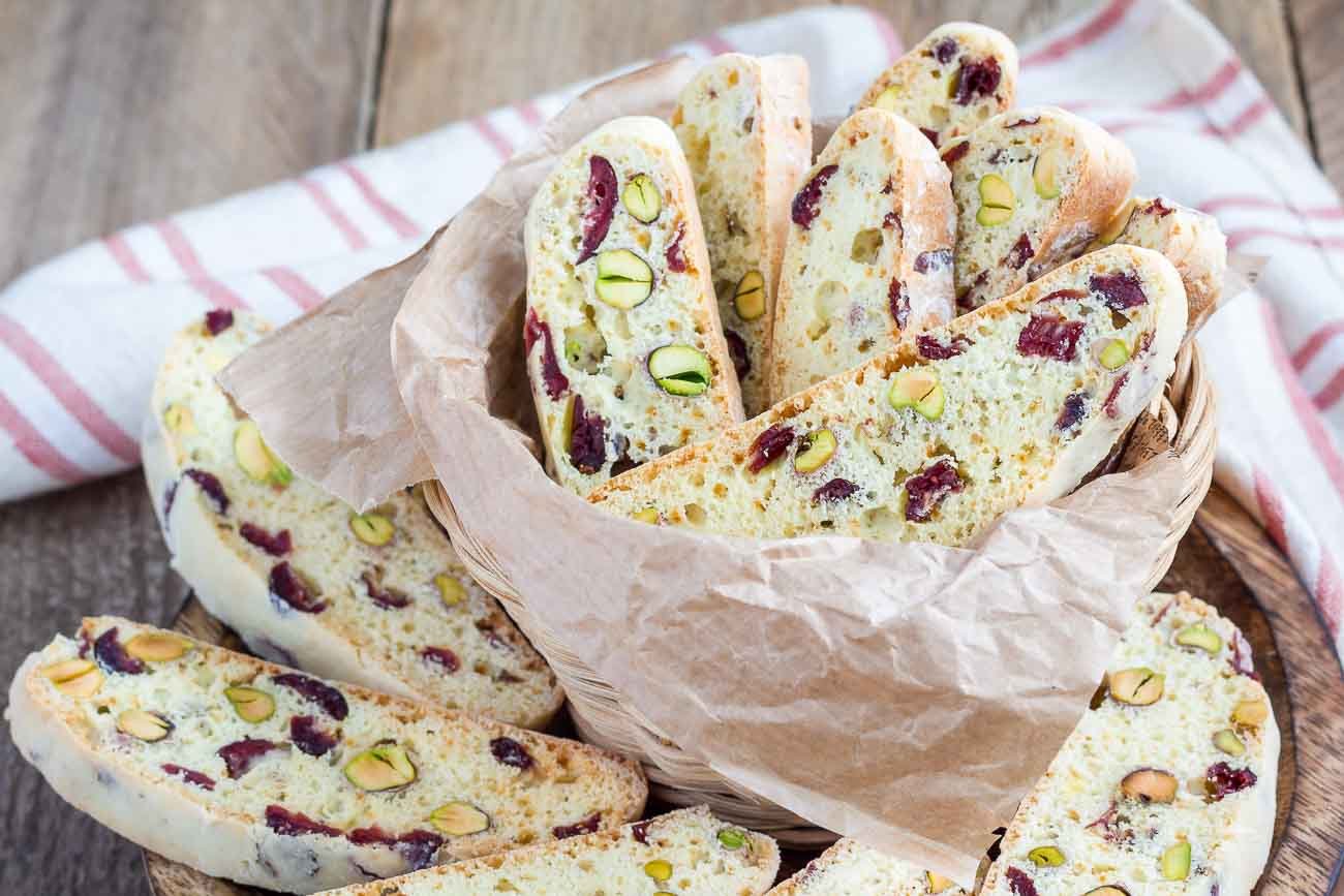 Eggless Cranberry Pistachio Biscotti Recipe Eggless Cranberry Pistachio Biscotti Recipe
