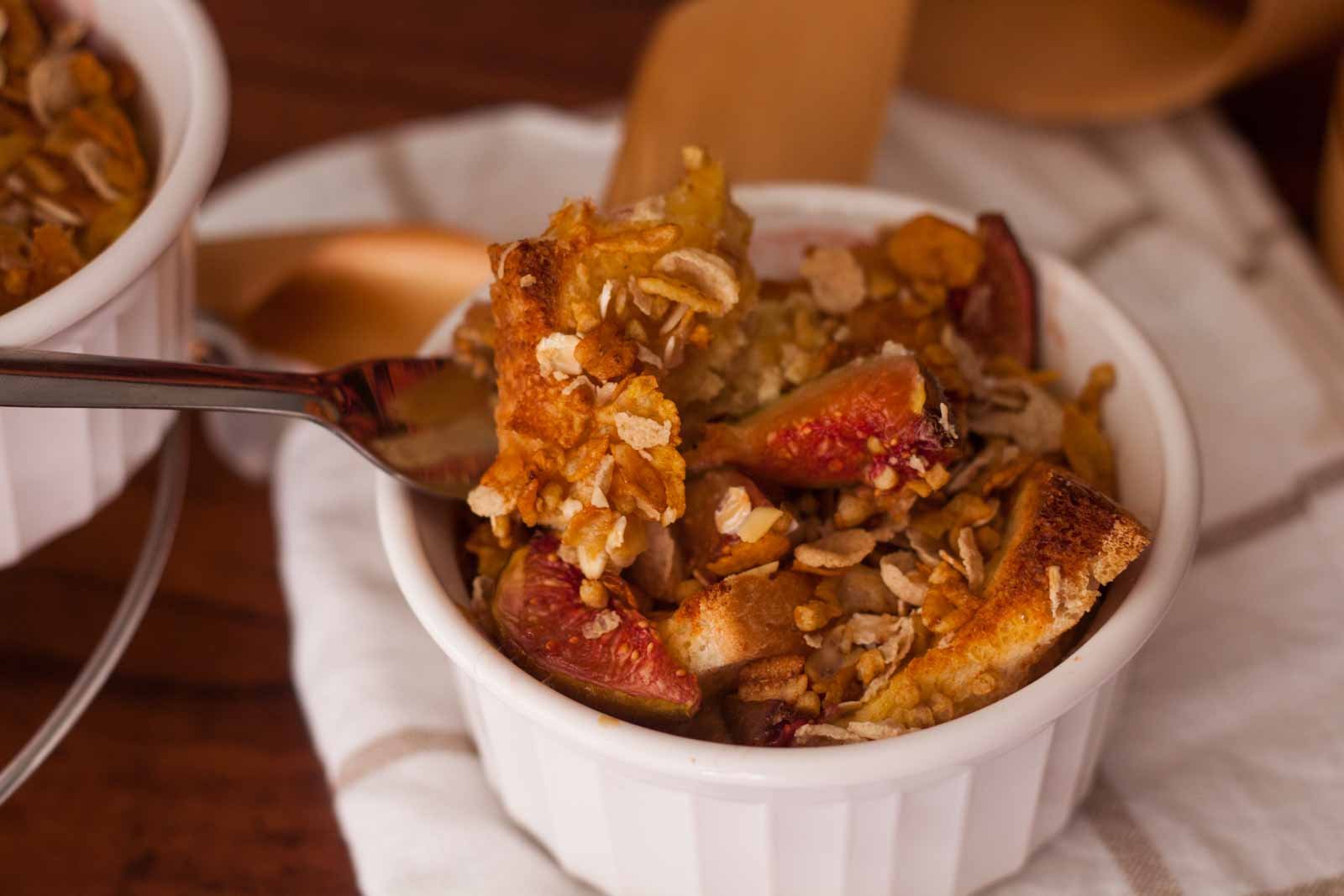 Figs and Muesli Bread Pudding Recipe